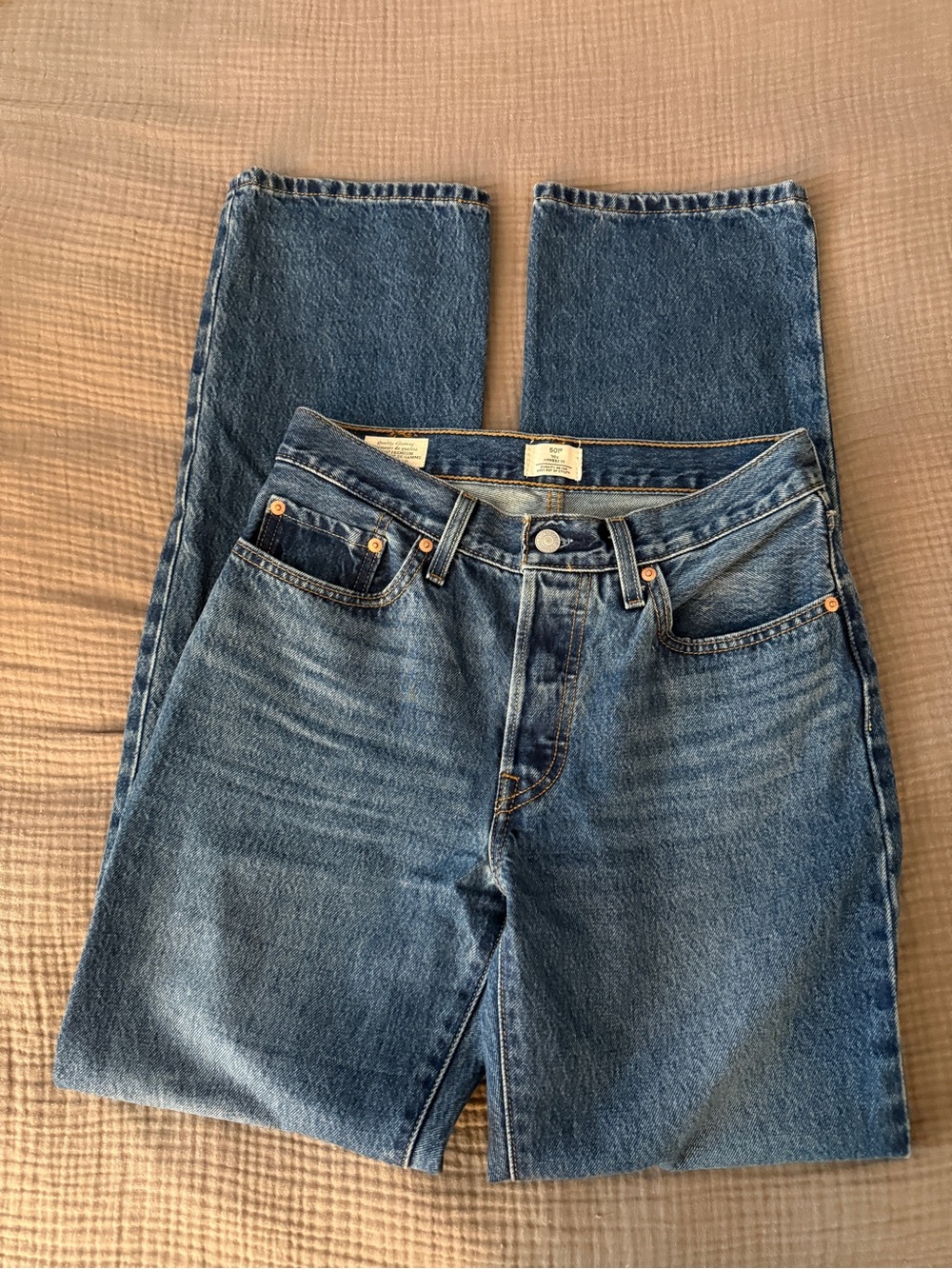 Dark Wash Levi’s 501 90s Jeans - Picture 2 of 5